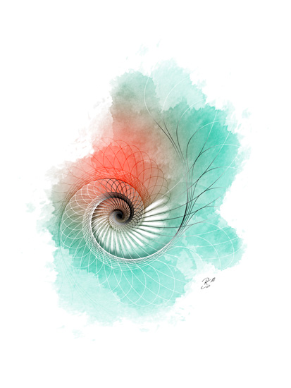 Swirl 01 - digitale Zeichnung in Illustrator und Photoshop